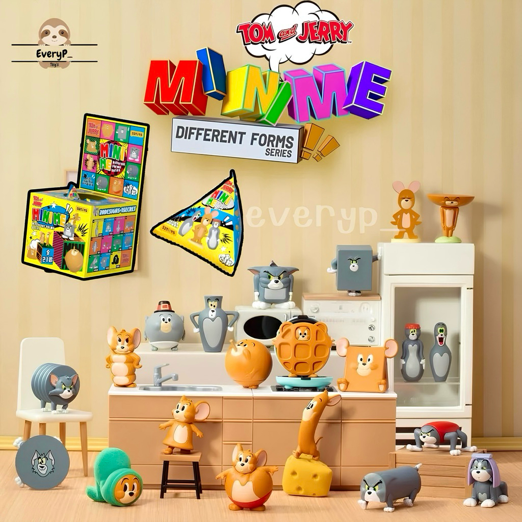 (ส่งด่วน) ซองสุ่มบีน Tom and Jerry   (1จุ่ม1ตัว) พวงกุญแจ 52TOYS TOM and JERRY MINIME Different Forms Series