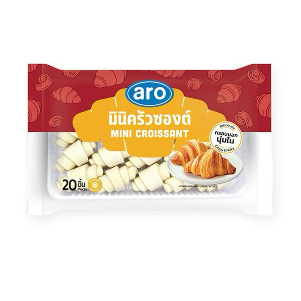 🚗delivery มินิครัวซองต์ แช่แข็ง เอโร่ 500 กรัม 20 ชิ้น