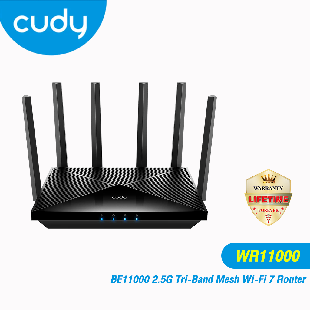 "CUDY" BE11000 2.5G Tri-Band Mesh Wi-Fi 7 Router รุ่น WR11000