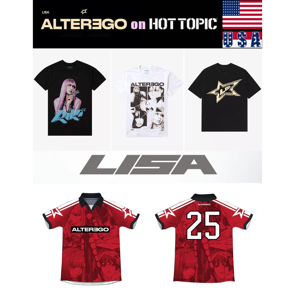 (พรีออเดอร์) 🇺🇸 LISA LLOUD Jersey / Alter Ego x HOT TOPIC shop