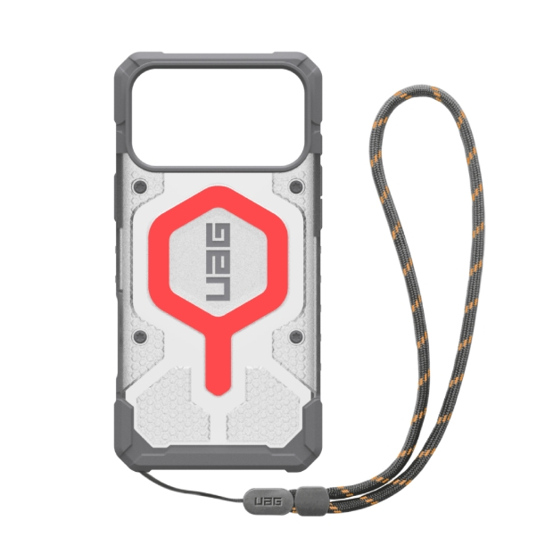 UAG Clear Pathfinder Mag Bundle Active Lava Lanyard - เคสพร้อมสายคล้องมือ iPhone17/17Pro/ 17 Pro Max