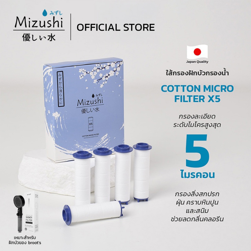 Shower Filter ไส้กรองน้ำฝักบัว เพิ่มแรงดันน้ำ กรองสิ่งสกปรก ใช้ได้กับฝักบัวมาตรฐานทั่วไป
