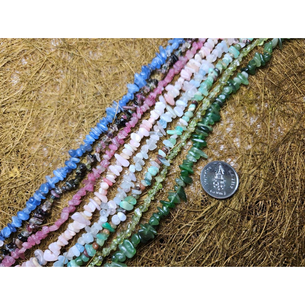 เกล็ดหินแท้ขนาดจิ๋ว งานสายมินิมอล (tiny chips stone beads)
