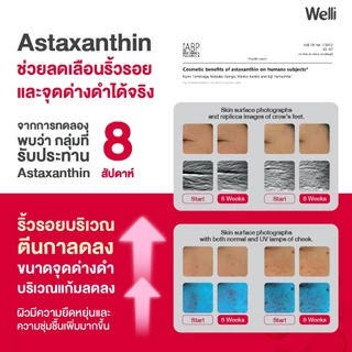 [ซื้อ 1 แถม 1] Welli AstaGlow Colla+ Astaxanthin 6 mg. AstaZine จากเยอรมนี ฟื้นฟูสภาพผิว คืนความอ่อนเยาว์จากภายใน Allwel