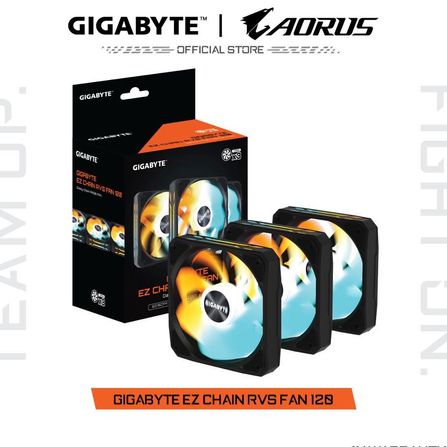 FAN (พัดลม) GIGABYTE AORUS EZ CHAIN FAN 120 120mm ARGB Fan