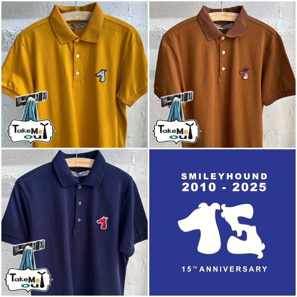 NEW SMILEYHOUND 15th ANNIVERSARY POLO #33092