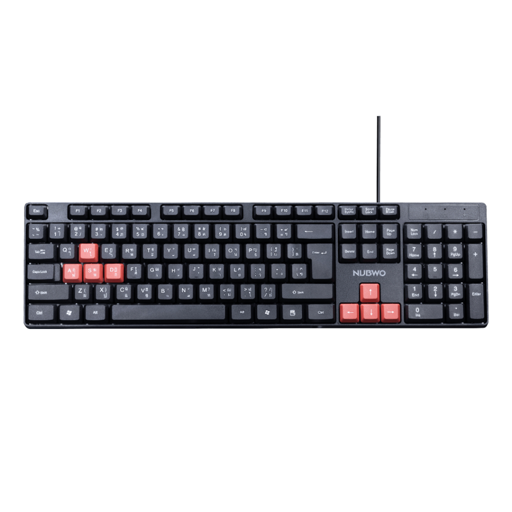 คีย์บอร์ดแบบมีสาย (Wired Keyboard) รุ่น NK-48 จากแบรนด์ NUBWO