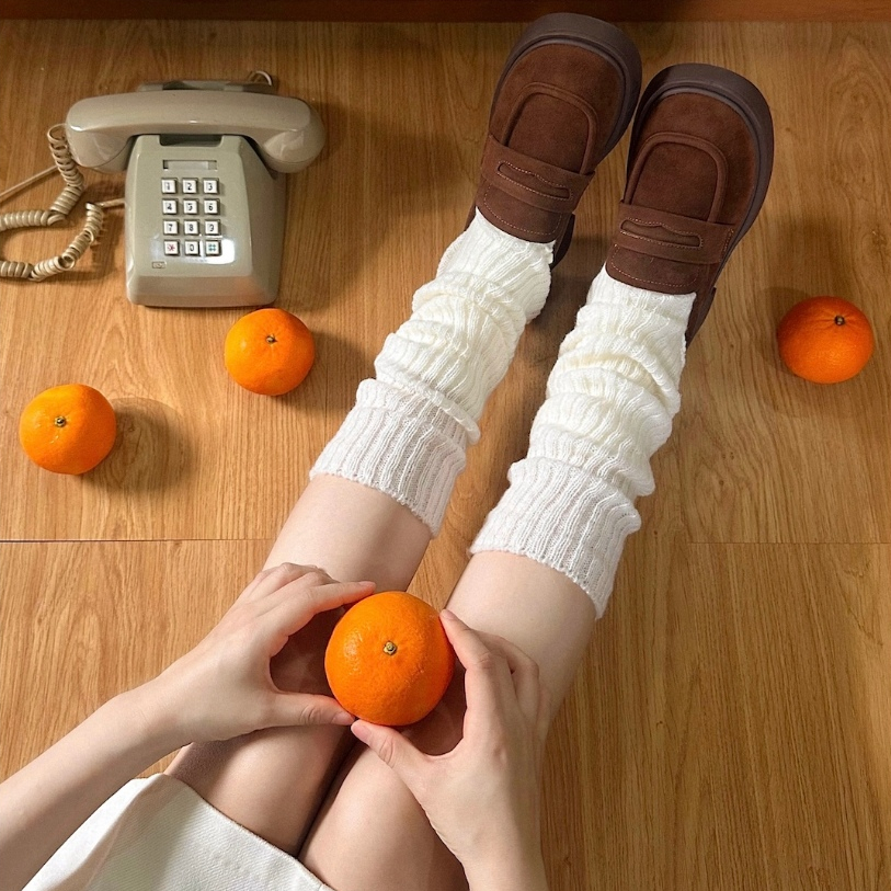 (พร้อมส่ง) Buckle me ถุงเท้าถัก (ปลอกขา)โลลิต้า lolita socks อุ่น นุ่ม น่ารักมากก