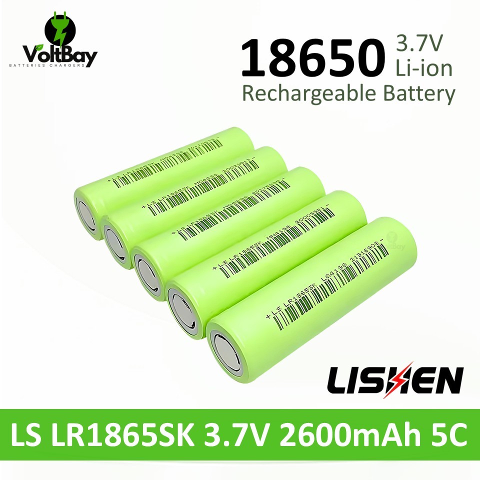 Lishen ถ่านชาร์จ LS LR1865SK 18650 3.7V 2500mAh 5C แรง ตรงสเปค