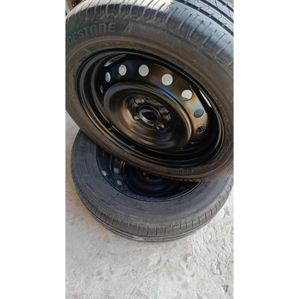 ล้ออะไหล่ติดรถ ล้อกระทะพร้อมยางขอบ15 4รู100 ล้อเก๋ง4รู ล้อพร้อมยางขอบ15