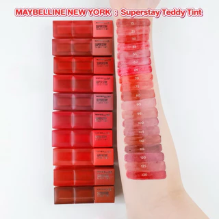 Maybelline Super Stay Teddy Tint ลิปเนื้อทินท์ นุ่มสบายปาก สีชัด กันน้ำ ติดทนนาน ทาได้ทั้งแก้มและปาก