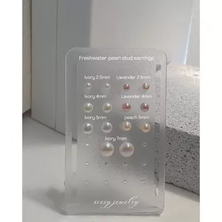 SissyJewelry // ต่างหูเงินแท้ ต่างหูมุกแม่น้ำแท้ Freshwater pearl stud (2.5mm/4mm/5mm/7mm)