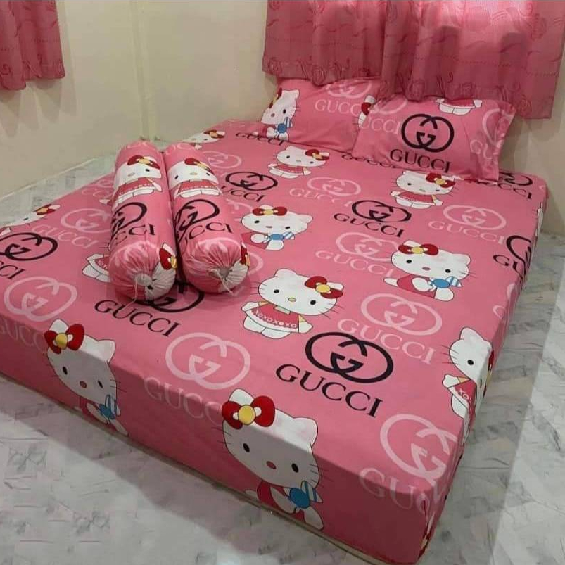 ผ้าปูที่นอน (เฉพาะผ้าปู1ผืน)ขนาด3.5/5และ6 ฟุต มีสายรัดมุม-4 ด้าน ใส่ที่นอนสูง10นิ้วราคาปลีก-ส่ง