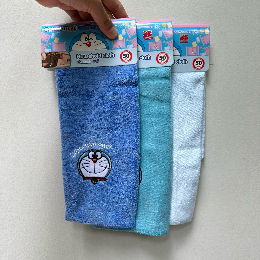 ผ้าเช็ดมือ โดเรม่อน doraemon ไมโครไฟเบอร์ ผ้าเอนกประสงค์