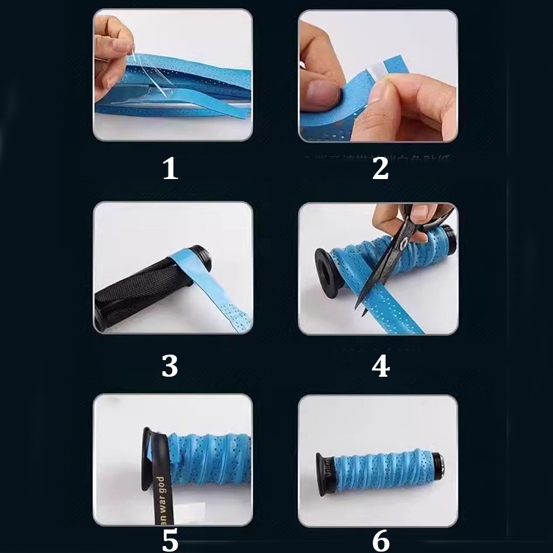 ชุดปลอกแฮนด์จับมอเตอร์ไซค์ซิลิโคนพร้อมคุณสมบัติดูดซับเหงื่อและกันลื่น มีกาวในตัวและดีไซน์ระบายอากาศ - รูปที่ 6