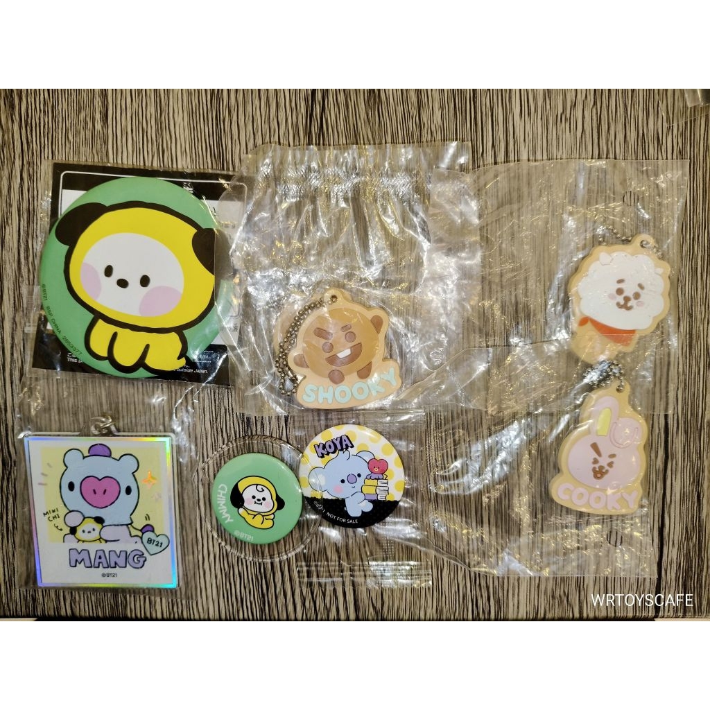 BT21 Line พวงกุญแจ+เข็มกลัด แท้ มือ1 ได้หมดรูป