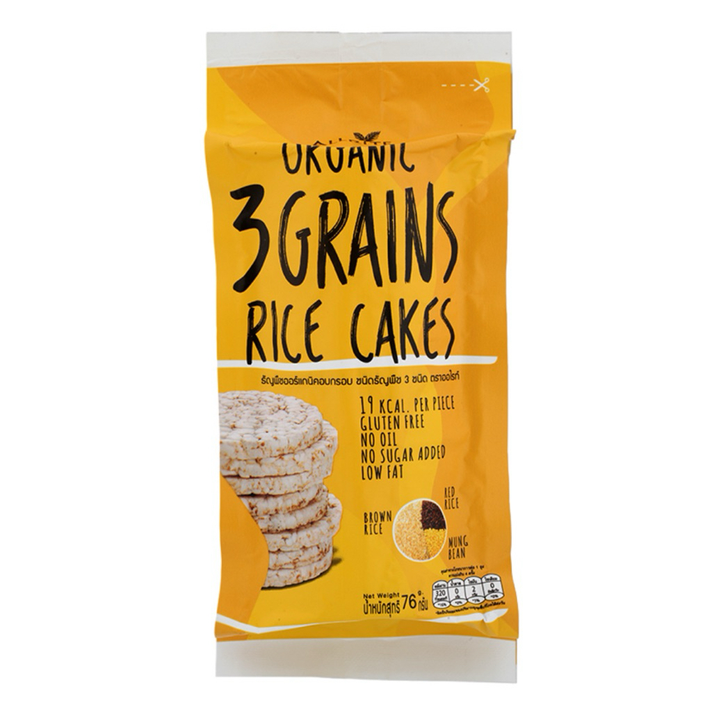 Allrite Organic Rice Cakes 3grains 76g./Black Grains 80g/5grains 76g./Cakes Mini30g.