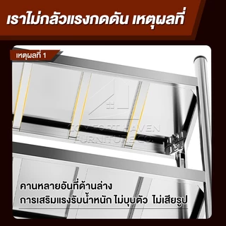 Comfort Haven Furniture Co ติดผนัง ชั้นวางไมโครเวฟ ชั้นวางของสแตนเลส 2ชั้น ชั้นวางของในครัว ไม่เป็นสนิม รับน้ำหน