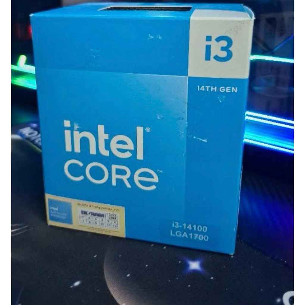 : Intel Core i3-14100 (14th Gen) LGA1700 สภาพ: มือ 1 ของใหม่ ไม่เคยใช้งาน ประกัน3ปี