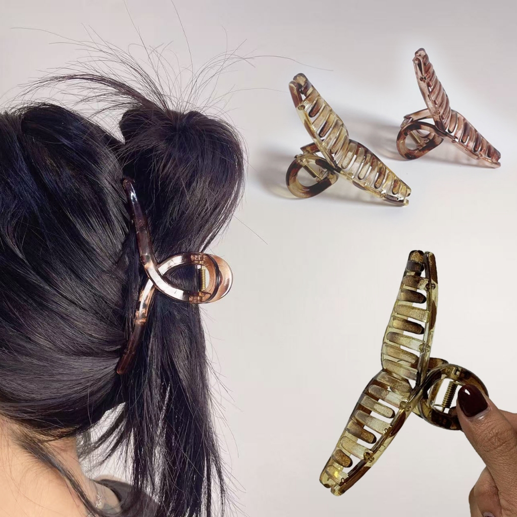 กิ๊บหนีบผมผู้หญิง แฟชั่น ติดผม  จัดส่งจากประเทศไทย ขนาดใหญ่ แข็งแรง สไตล์เกาหลี ลายเสือดาว เซ็กซี่