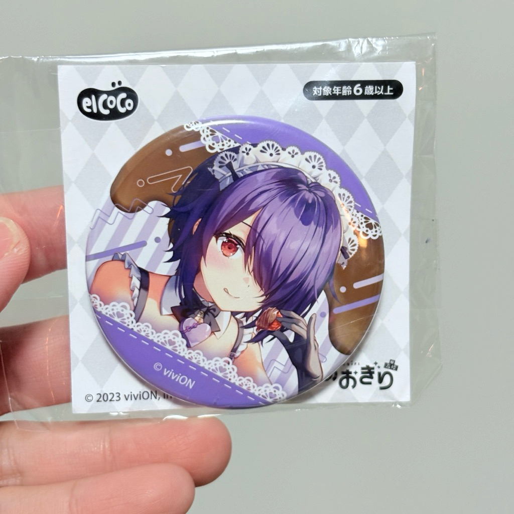 (งานแท้ สินค้ามือสองจากญี่ปุ่น) เข็มกลัด สาวเมด Aogiri High School Virtual YouTuber  Otodama Tamako 