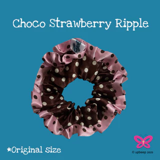 [พร้อมส่ง] I Cream Scrunchies Polkadot (หนังยางรัดผมลายจุด) - UPBEEP's handmade ทุกชิ้น