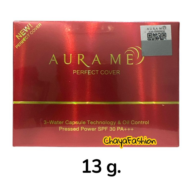 *SALE* Aura me ออร่า มี เพอร์เฟค โคเวอร์ เอสพีเอฟ 30 พีเอ+++ Exp01/27 แป้งอัดแข็งผสมรองพื้น *เลือกสีด้านใน*