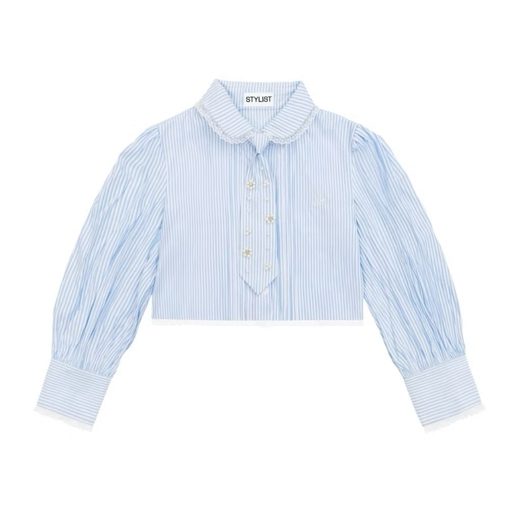 Used like new - STYLIST x Brinkkty - Amie Shirts 001 เสื้อเชิ้ตแขนยาว ทรงครอป