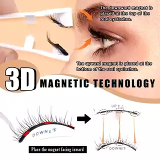 ขนตาแม่เหล็ก 3D ขนมิงค์ + อายไลเนอร์3D---------#ขนตาปลอมแม่เหล็กแบบประกบกัน#