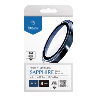 IMOS ฟิล์มกระจกเลนส์กล้อง Sapphire Len Protector Stainless ใช้สำหรับ iPhone 17 Series แหวนกันรอยเลนส์กล้อง