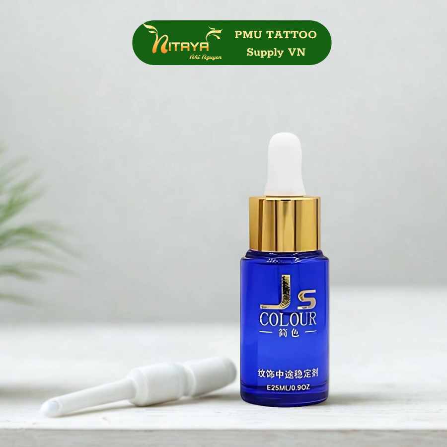 น้ำยาช่วยลดบวม–จางรอยช้ำริมฝีปาก JS 25ml | ใช้ระหว่างทำงาน PMU, JS น้ำแก้รอยช้ำและขึ้นสีให้ค
