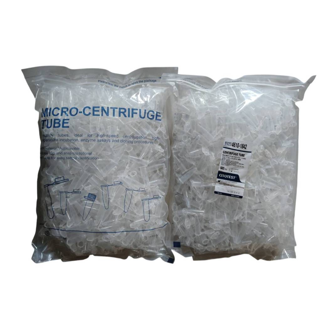 CITOTEST-MICRO TUBE หลอดเก็บวัสดุเหลว หลอดเก็บตัวอย่าง หลอดเก็บเมล็ดพันธุ์พืช หลอดก้นแหลม EPPENDORF