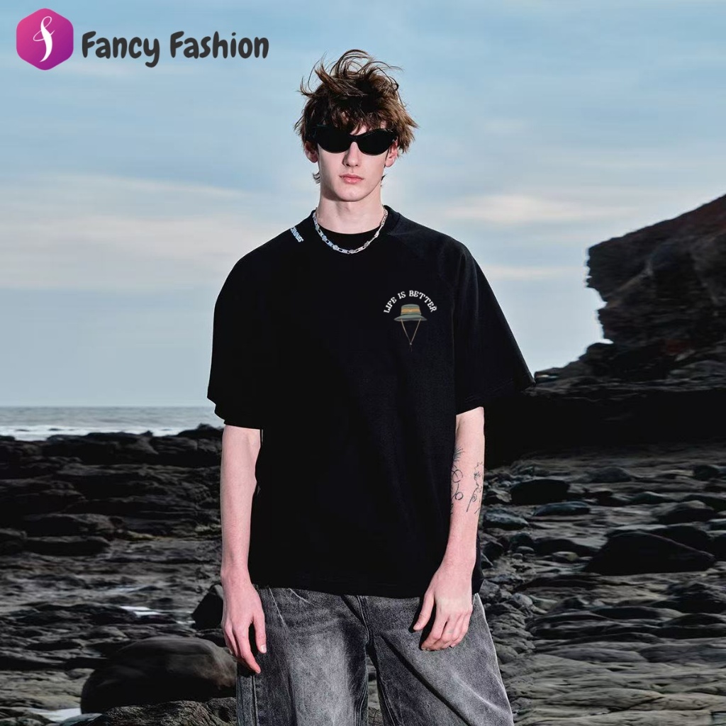 Fancy Fashion تيشيرت أبيض/أسود للجنسين — صورة 3