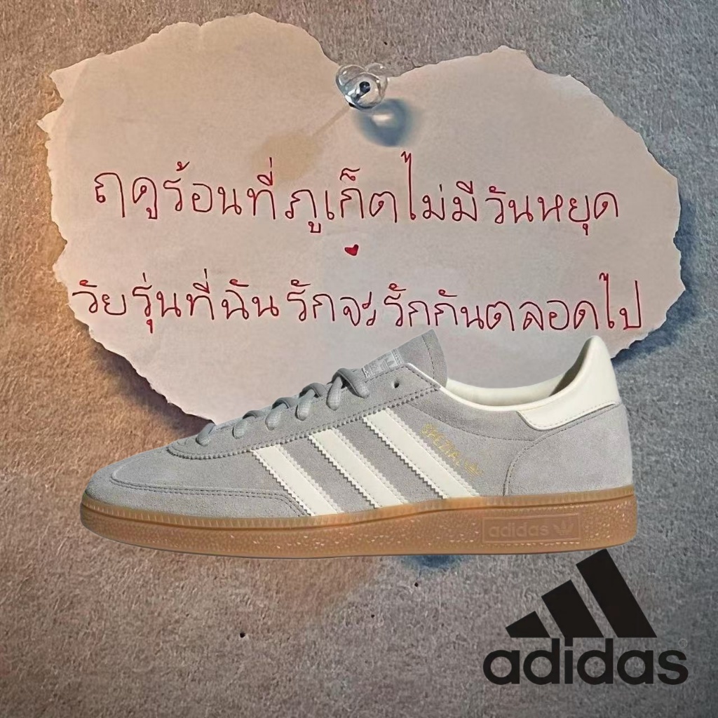 （ของแท้ 100 %）adidas originals gazelle Samba spezial IF7086 สีเทา/ขาว