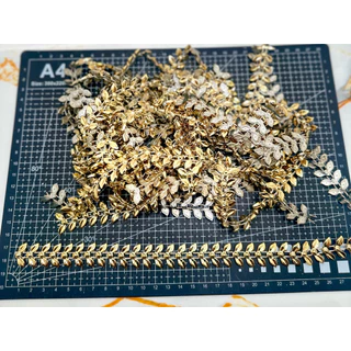สังวาลย์ตกแต่งชุดดรัมเมเยอร์ ราคาต่อ1หลา สีเงิน สีทองอุปกรณ์ตกแต่งงานDIY ชุดไทย