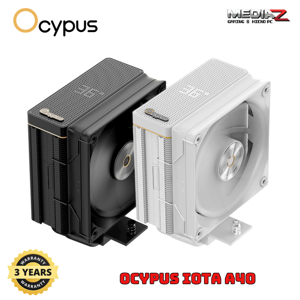 OCYPUS IOTA A40 BLACK - WHITE (CPU AIR COOLER / ชุดลมระบายความร้อนซีพียู) รับประกัน 3ปี