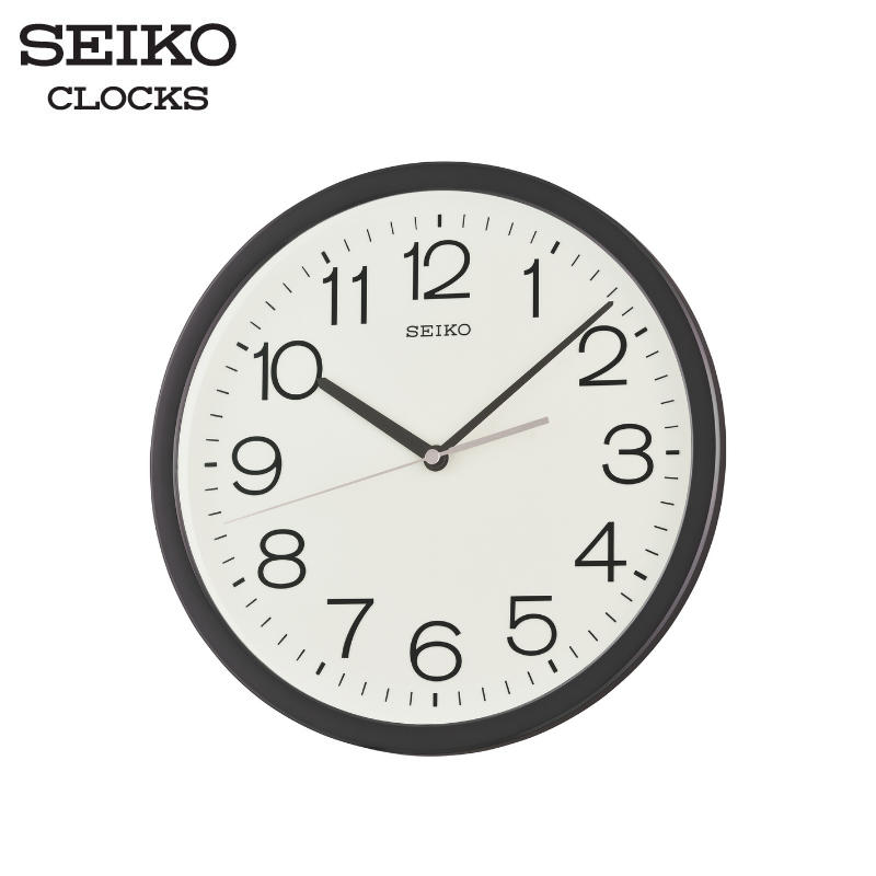 SEIKO CLOCKS นาฬิกาแขวน รุ่น QXA847K ขนาด 12.2 นิ้ว เดินเรียบ สีดำ