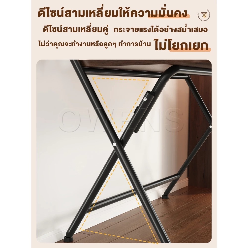 G&O โต๊ะพับได้ โต๊ะทำงาน ท่อเหล็กหนา 80/60CMไม่ต้องติดตั้ง ห้องนอนบ้าน ห้องนั่งเล่น Folding Table - รูปที่ 2