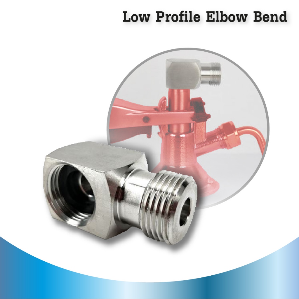 Low Profile Elbow Bend (Adaptor ขนาด 5/8″ Female to 5/8″ Male Right Angle)