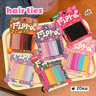 Cute 391 ยางมัดผม ยางรัดผม หนังยางสไตล์เกาหลี 20 ชิ้น/แพ็ค