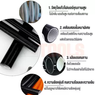 ท่อใยแก้ว ไฟเบอร์กลาส หุ้มสายไฟ ทนความร้อน ไม่ลามไฟ ขนาด 2-20 มม. สีขาว/ดำ