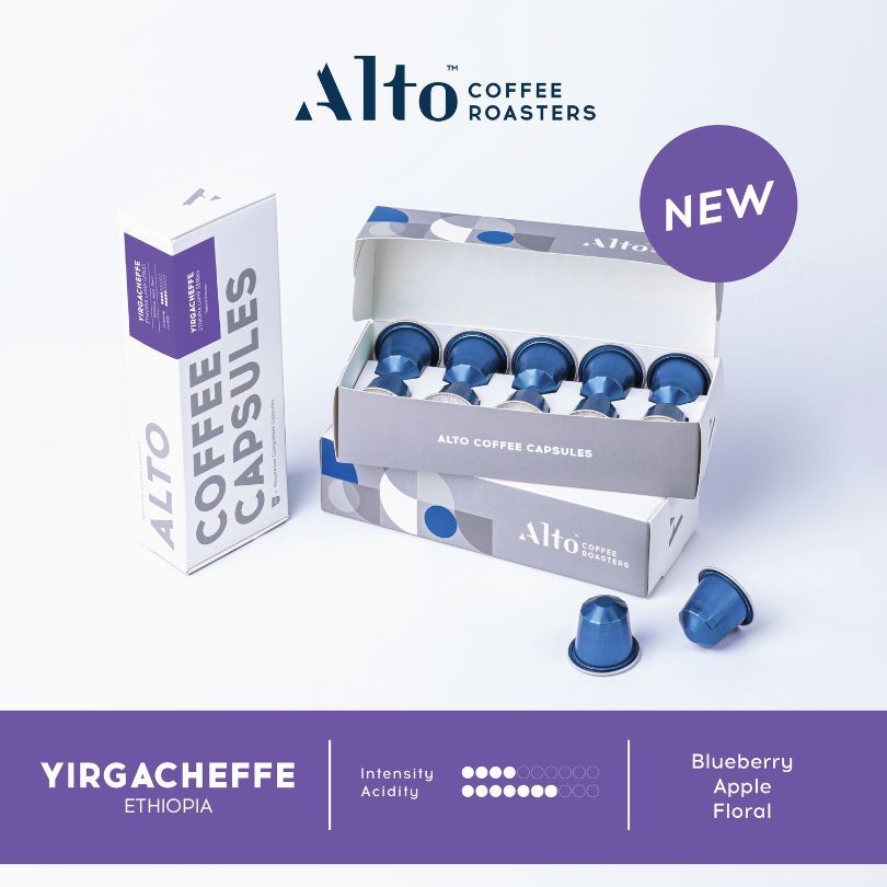 Alto Coffee กาแฟแคปซูล Yirgacheffe เยอกาเชฟ สำหรับเครื่อง Nespresso (10 แคปซูล)