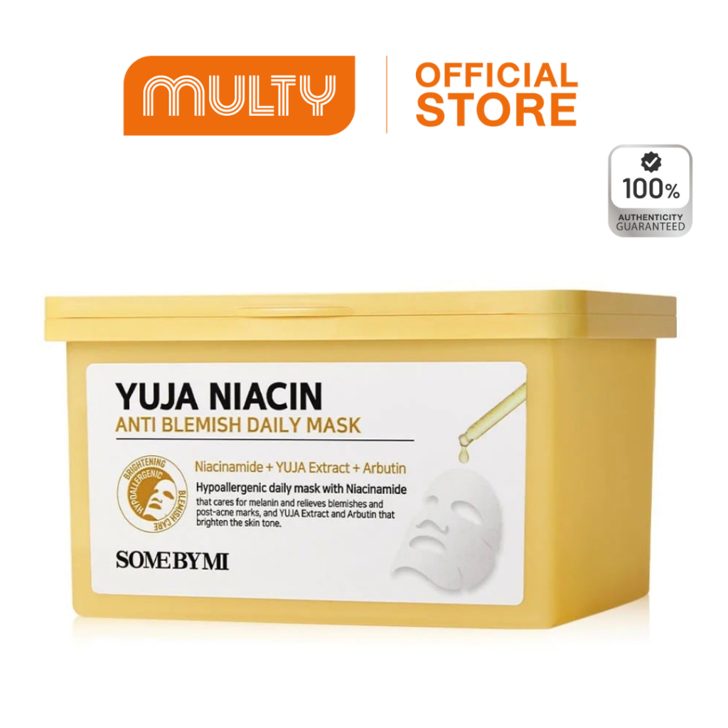 Some By Mi Yuja Niacin Anti Blemish Daily Mask (30 แผ่น) 350 ML. ผิวกระจ่างใส
