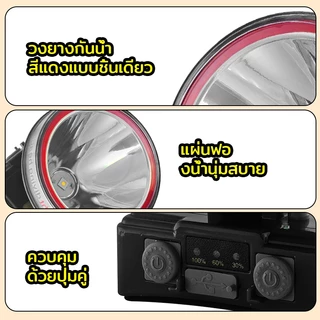 VJP VJP ไฟฉายคาดหัว ไฟฉายคาดหัวกำลังไฟสูง1200W กันน้ำ น้ำหนักเบา พกพาง่าย ส่องไกล 1,200 เมตร #209