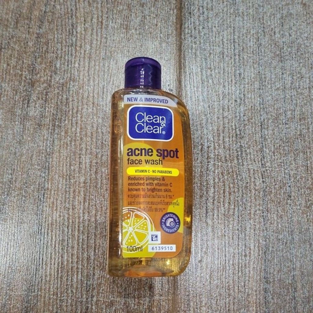clean&clear acne spot face wash