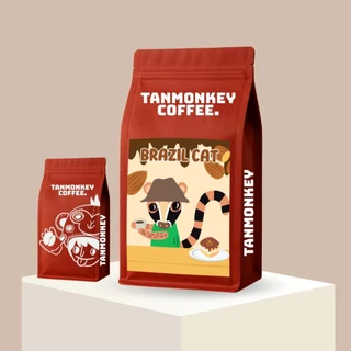 Tanmonkey Brazil Cerrado Coffee Pulped-Natural เมล็ดกาแฟคั่ว คั่วกลางเข้ม ( Full City )