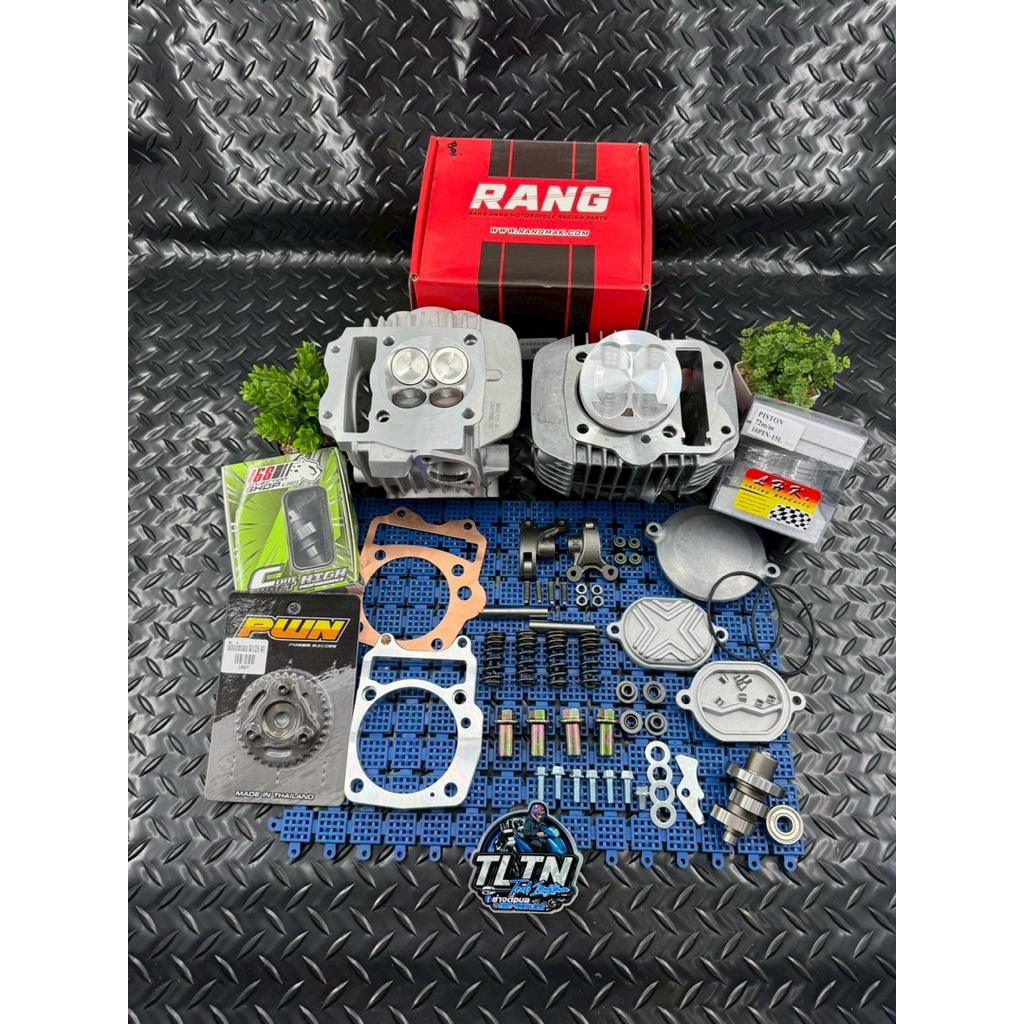 ชุด70-72เวฟ125 ฝาแรงจิกเบ้าฝาทำหลังวาล์ว+สปริงวาล์วแต่ง+แคมแต่ง168shop ลูกสูบLHKประเก็นเสื้อฝาครบใส่