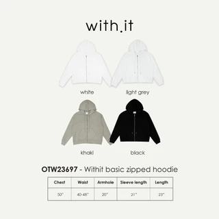 Withit basic zipped hoodie เสื้อฮู้ดดี้ - OTW23697