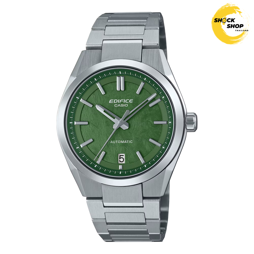 CASIO EDIFICE AUTOMATIC นาฬิกาผู้ชาย รุ่น EFK-100D-3A วัสดุสเตนเลสสตีล สีเขียว คาสิโอ