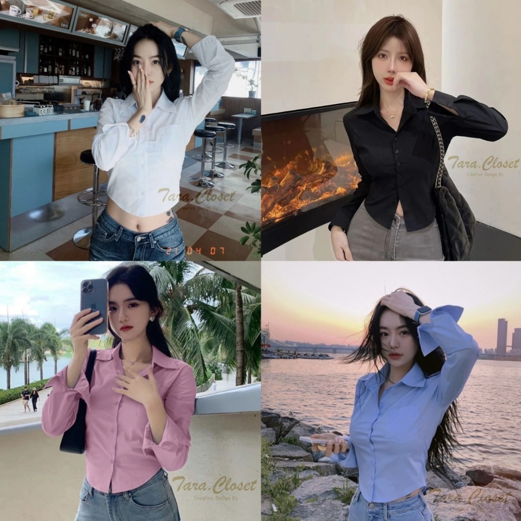 IT107 TARA Shirt เสื้อเชิ้ตทรงเข้ารูป กระดุมหน้า กระเป๋าหน้า แขนยาว ผ้าไหมอิตาลีอย่างดี ผ้าดี ไม่หนามาก
